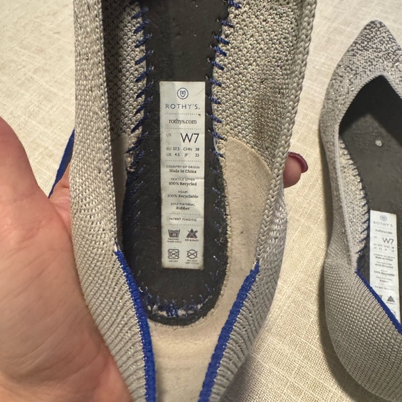 Rothy's The Point Flat Star Dust Size 7 - Picture 3 of 4